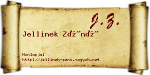 Jellinek Zénó névjegykártya